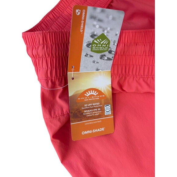 Columbia Boundless Trek Active Shorts Women's Large Regular Fit Coral UPF 50 - Picture 13 of 13